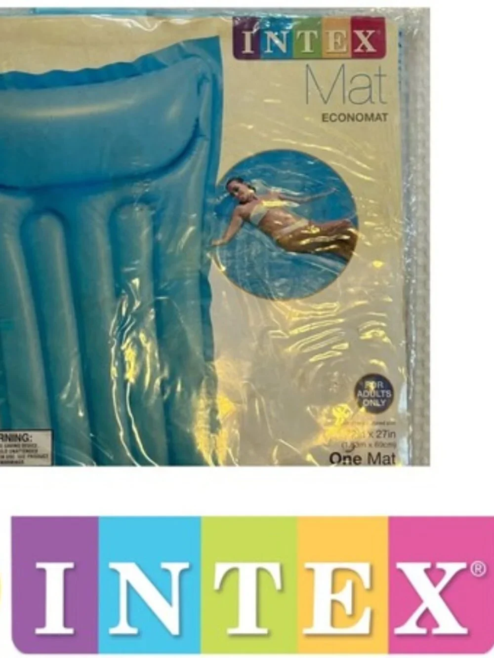 Intex Economat Pool Float Floating Mat Blue 72 x 27 Swimming Summer Vinyl New
